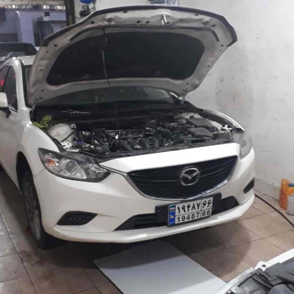 تنظیم موتور و شستشوی سوزن انژکتور مزدا۶ gdi