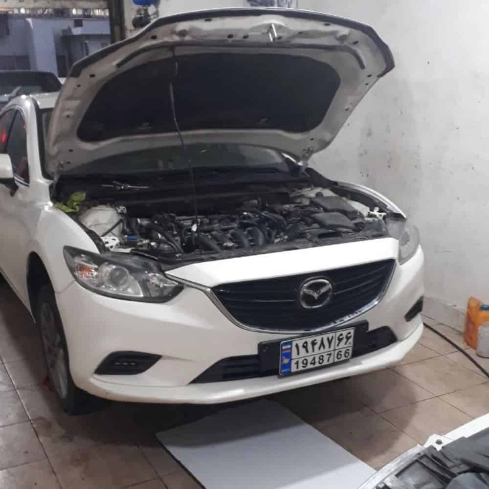 تنظیم موتور و شستشوی سوزن انژکتور مزدا۶ gdi